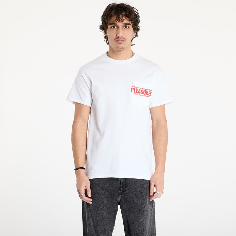 PLEASURES Staff Pocket T-Shirt White