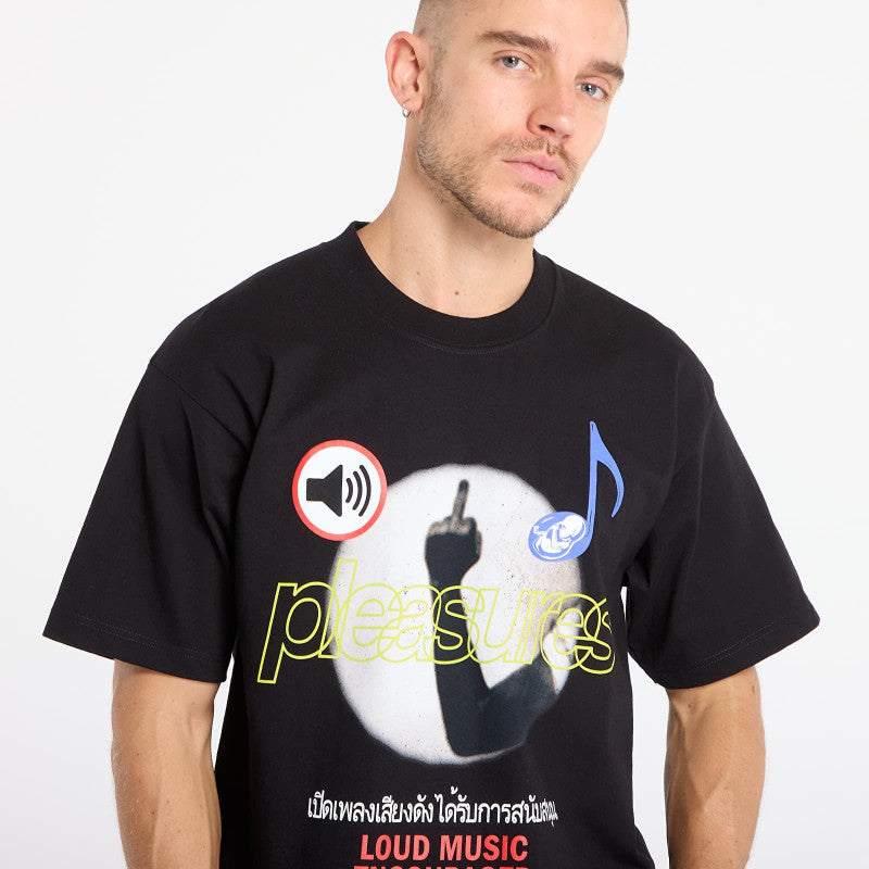 PLEASURES Loud Music T-Shirt Black