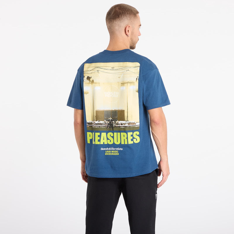 PLEASURES Turntable T-Shirt Blue