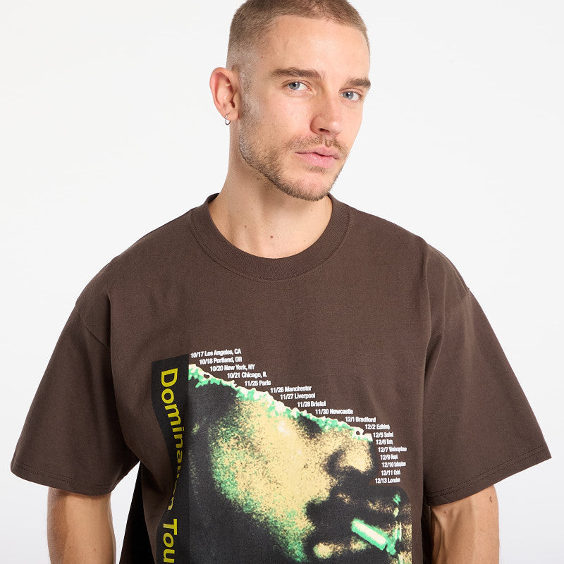 PLEASURES Domination T-Shirt Brown