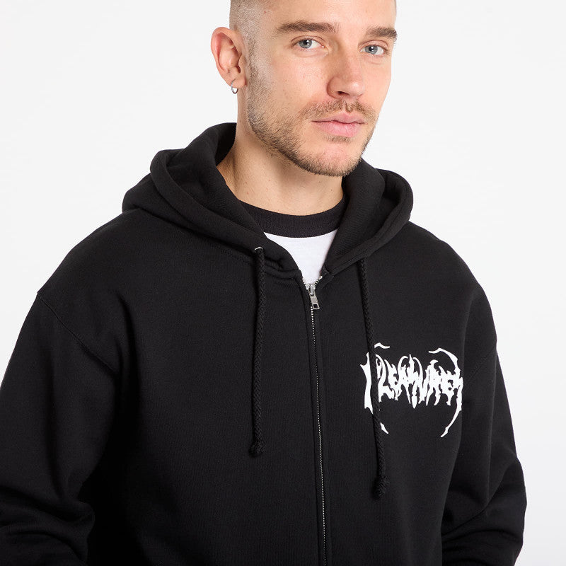 PLEASURES Pond Zip Hoodie Black