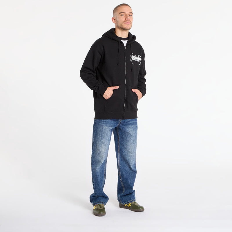 PLEASURES Pond Zip Hoodie Black