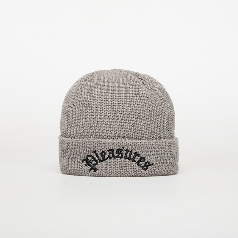 PLEASURES Arch Beanie Grey