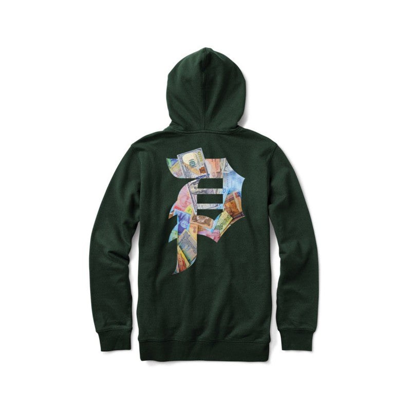 Primitive Currency Hoodie Hunter Green