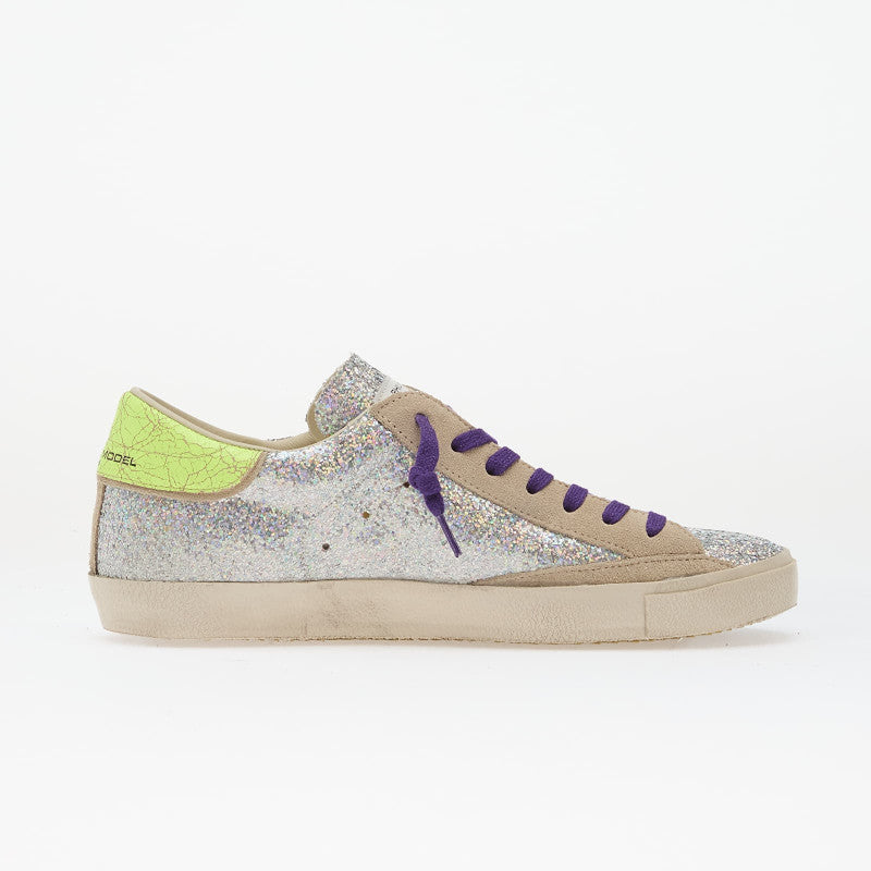 Philippe Model Prsx Low Woman Glitter/ Argent