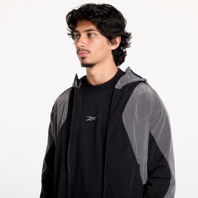 Reebok Running Hooded Jacket Black/ Misty Grey