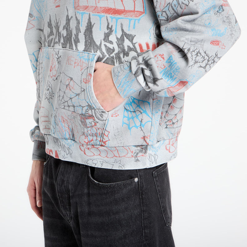 RIPNDIP Marker Hoodie Sage Grey Vintage Wash