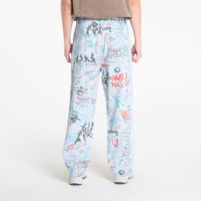 RIPNDIP Marker Wide Fit Pants Light Wash Denim