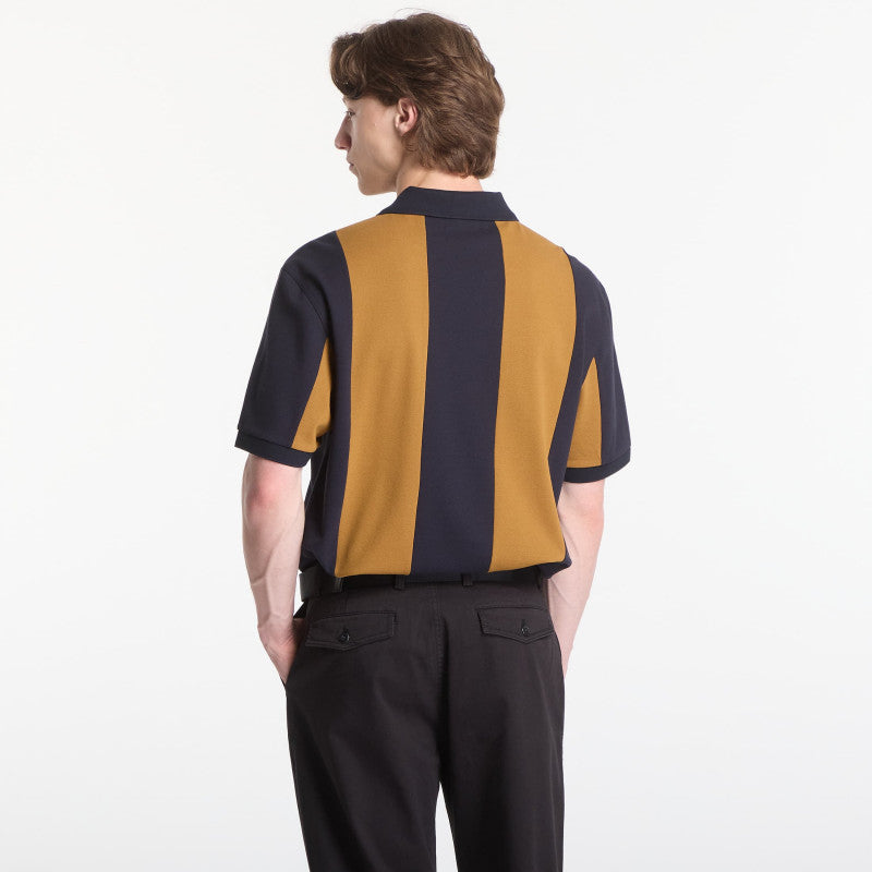 Fred Perry Meyba Cut And Sew Polo Shirt Brown