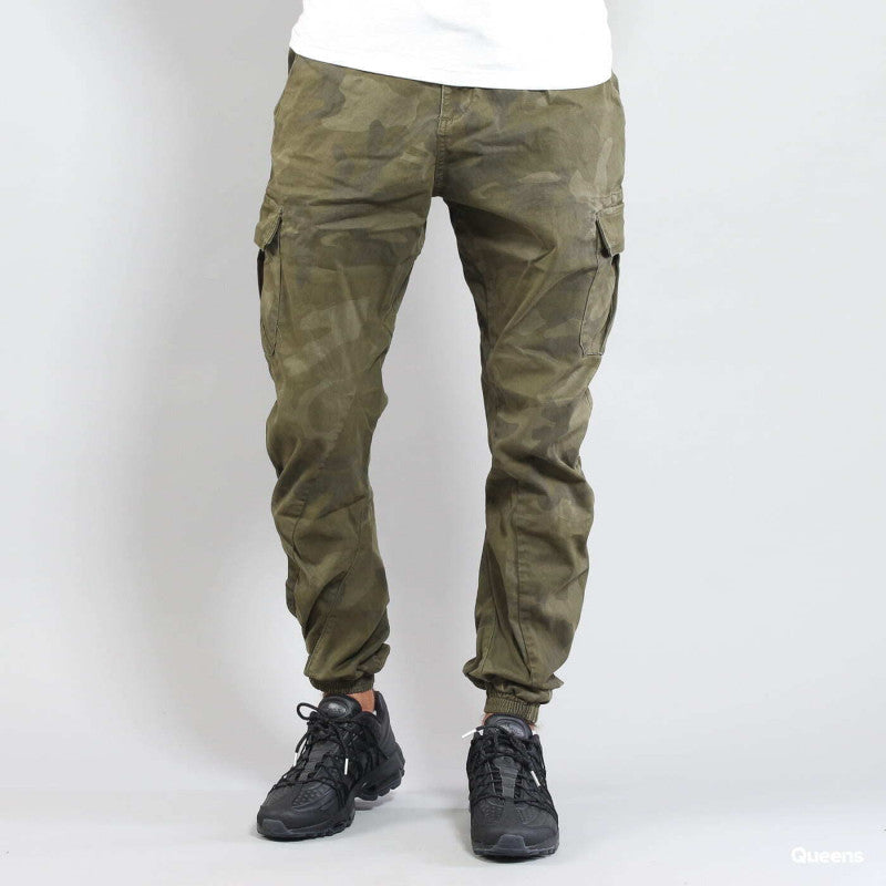 Urban Classics Camo Cargo Jogging Pants Camo Green