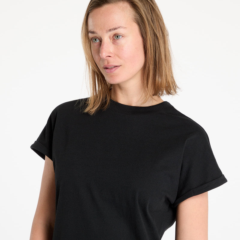 Sukienka Urban Classics Ladies Organic Cotton Cut On Sleeve Tee Dress Black