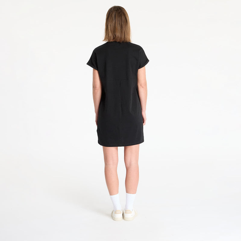 Sukienka Urban Classics Ladies Organic Cotton Cut On Sleeve Tee Dress Black
