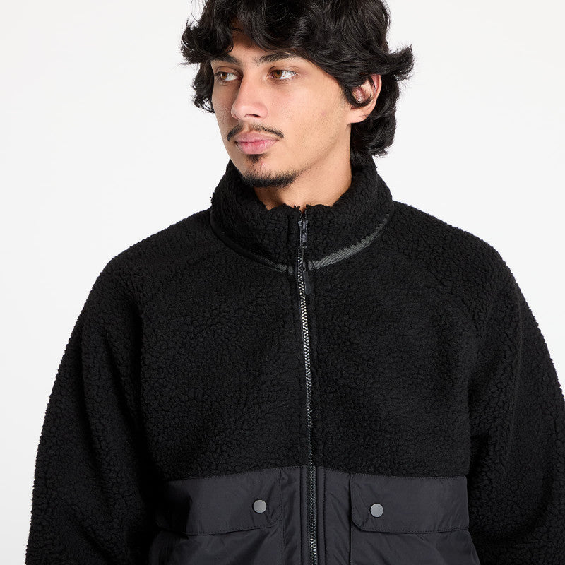 Urban Classics Short Raglan Sherpa Jacket Black