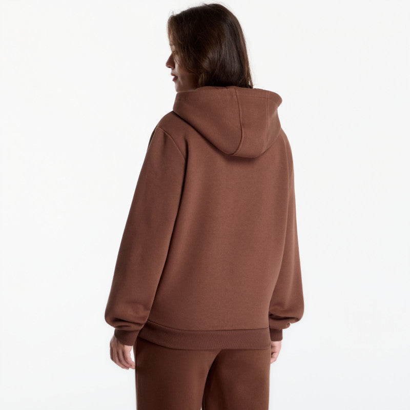 Urban Classics Ladies Fluffy Hoody Chocolate Brown