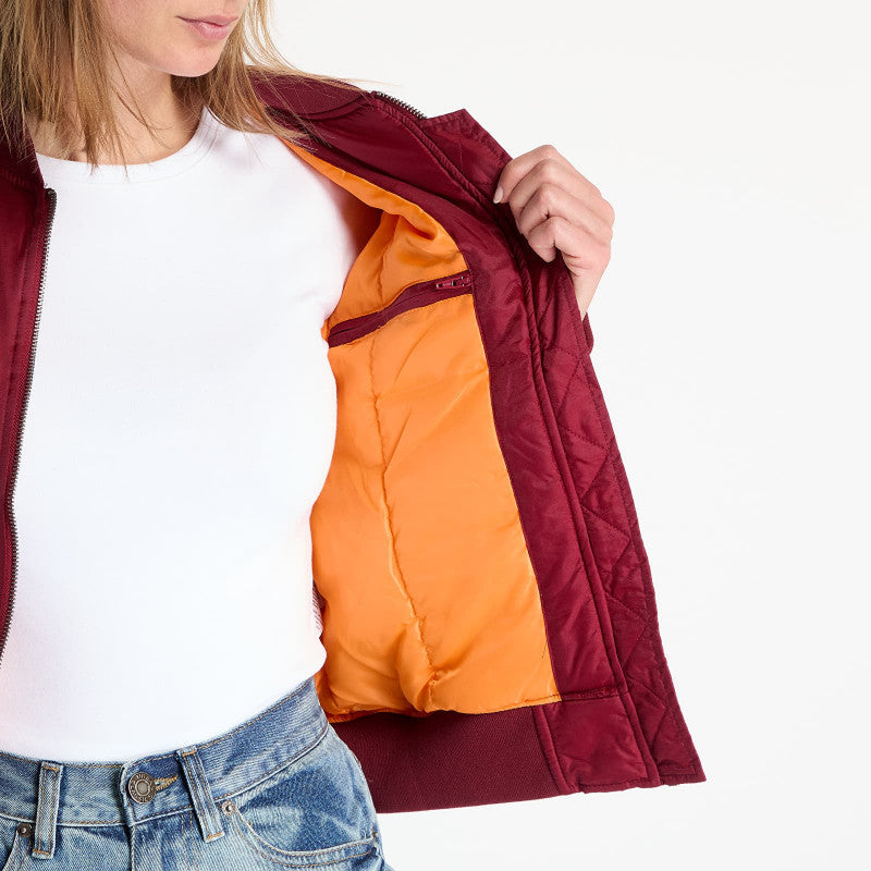 Urban Classics Ladies Basic Bomber Jacket Wine