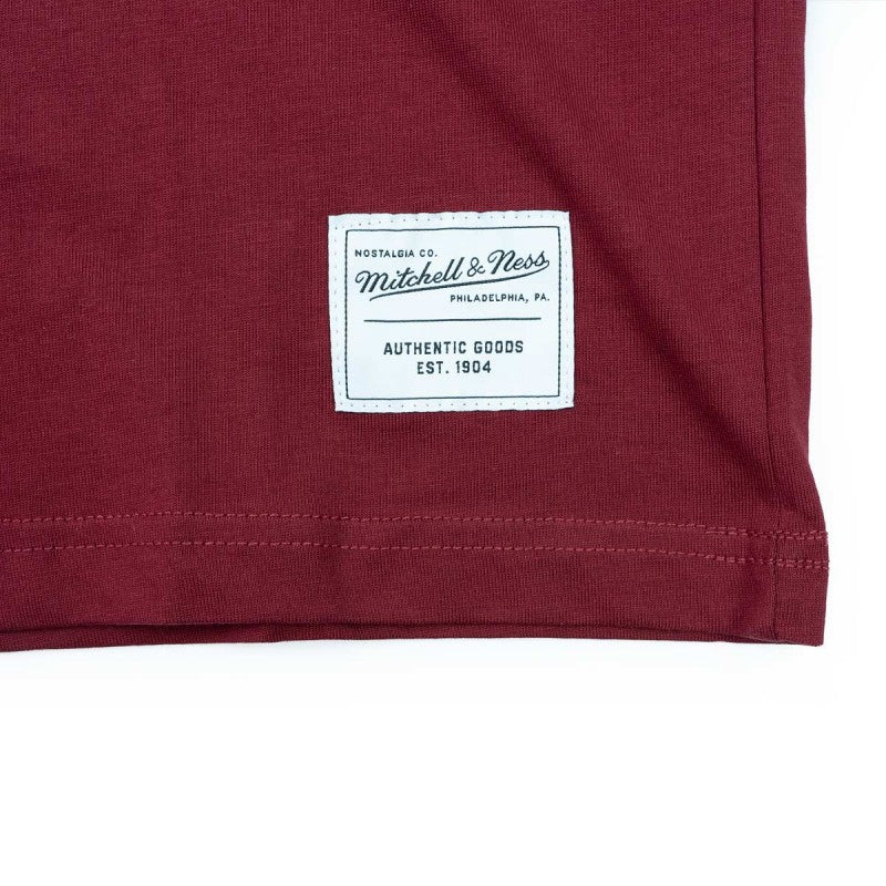 Mitchell & Ness Essentials Heavy Weight Tee Cabernet