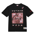 Mitchell & Ness NBA Heavyweight Premium Player Tee Vintage Logo Miami Heat Dwyane Wade