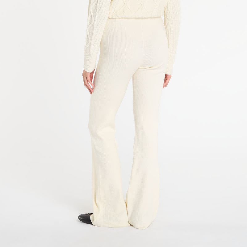 GUESS Flaminia Ribbed Flare Pants Sw Cream