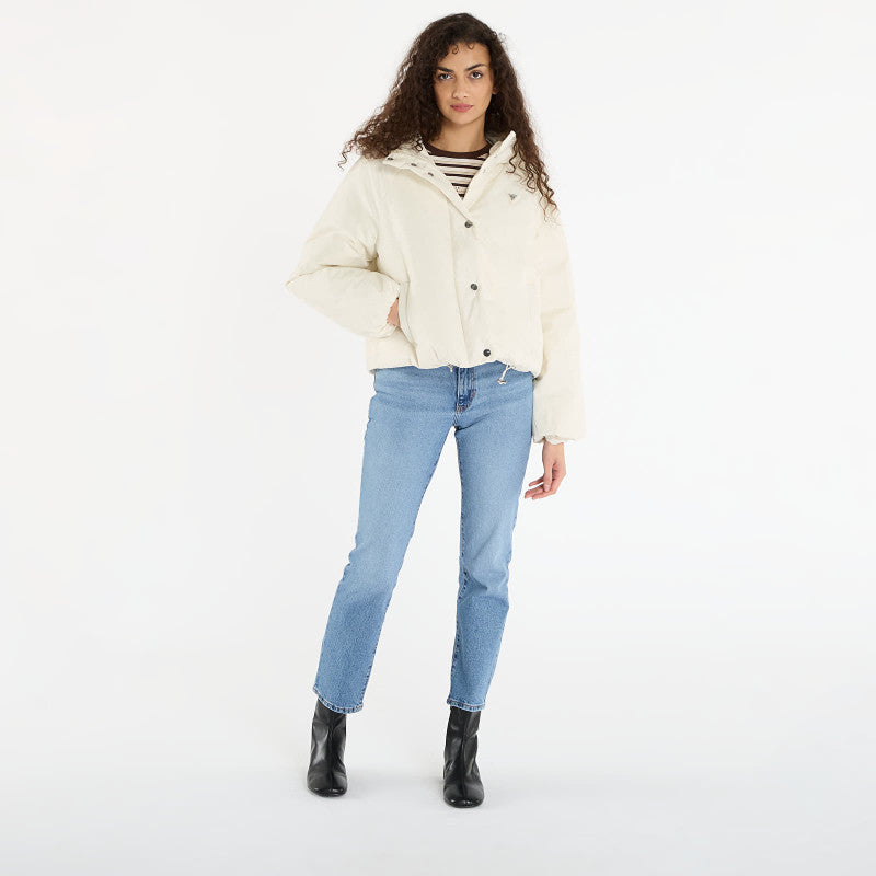 GUESS 4G Boxy Puffer Jacket Cream