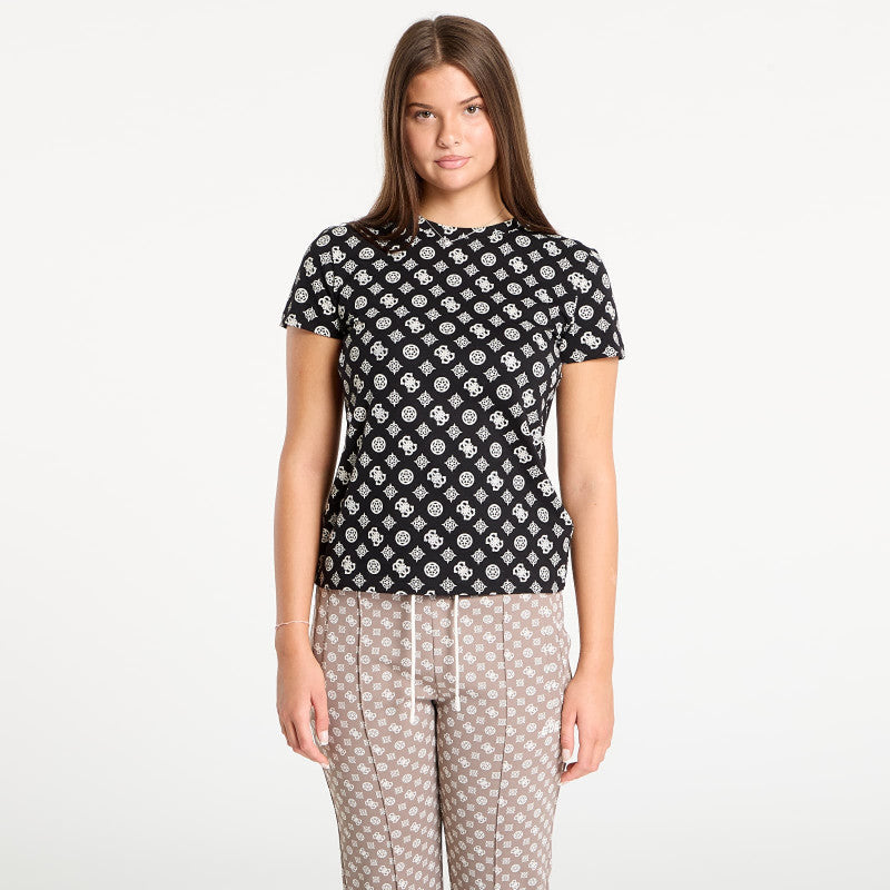 GUESS Gloria Peony Ss T-Shirt Black