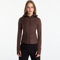 GUESS Grazia Mix Fabric Padded Jacket Dark Coffee