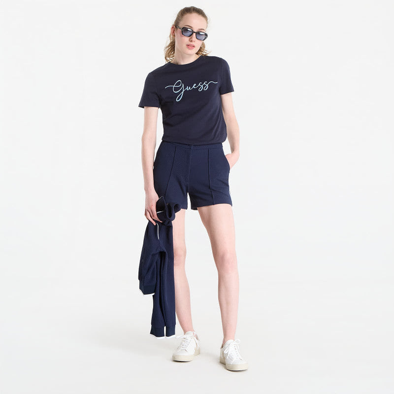 GUESS Sarah Pique Shorts Daring Ocean