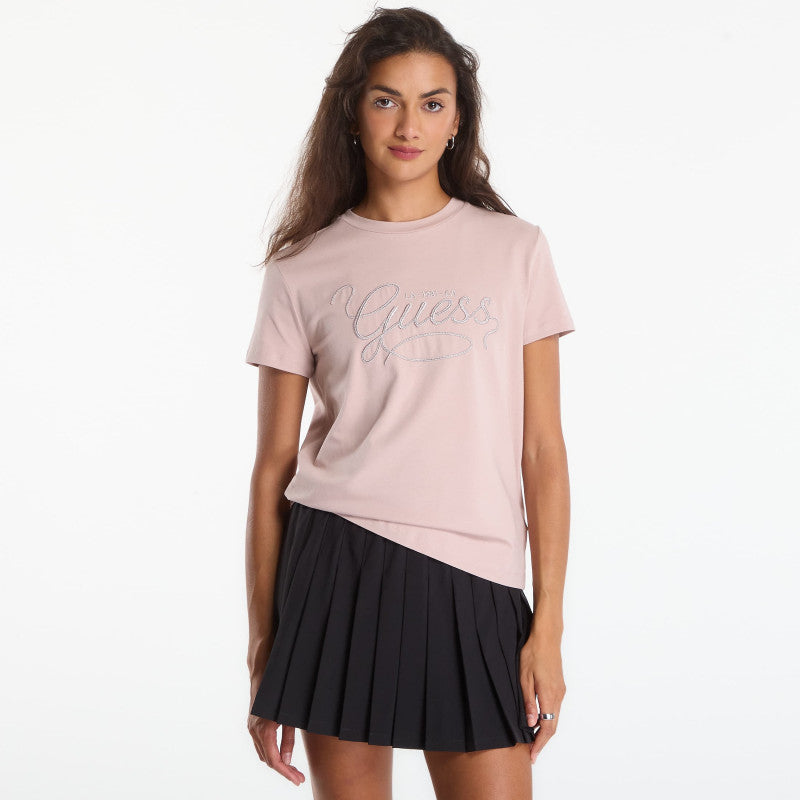 GUESS Syrma Cn Ss T-Shirt Soft Mauve