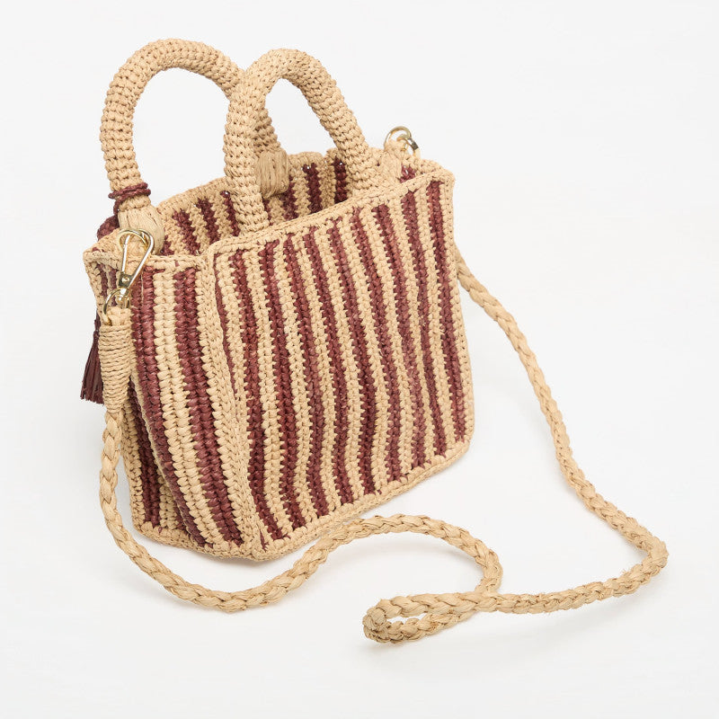 MC2 Saint Barth Vanity Mini Raffia Bag Stripes Mini V