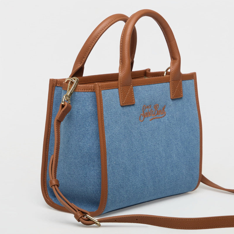MC2 Saint Barth Vanity Bag Midi Bag Denim Grain Leather