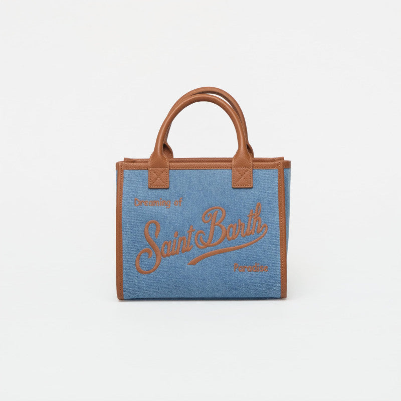 MC2 Saint Barth Vanity Bag Midi Bag Denim Grain Leather