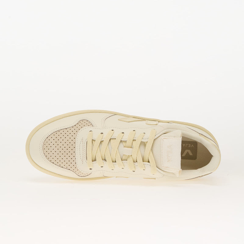 Veja V-10 Leather Pure_Calcaire