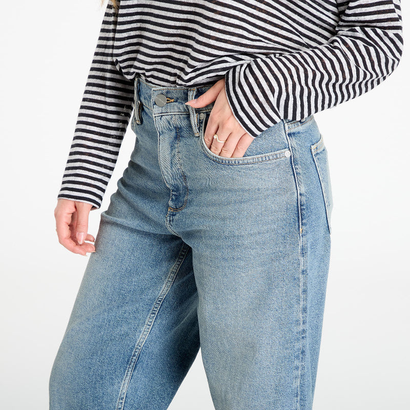 Jeansy AllSaints Sadie Barrel Leg Denim Jeans Washed Indigo
