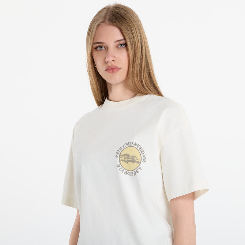 AllSaints Sun City Etta Tee Egret White