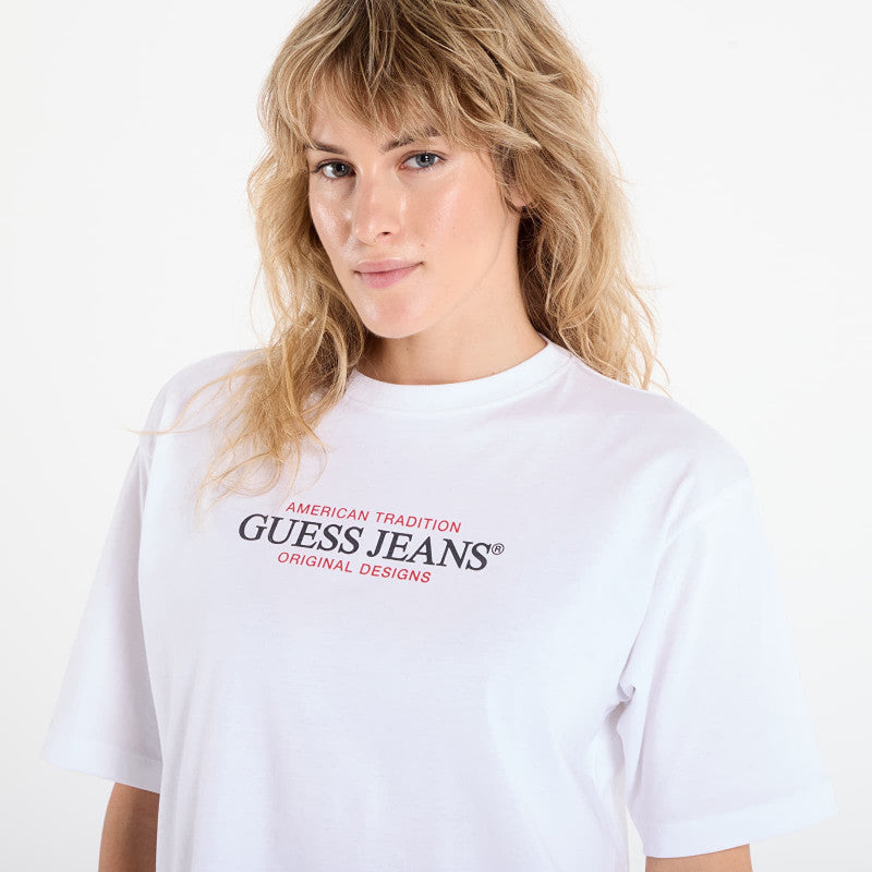 Guess Jeans Ss Cn Os American White