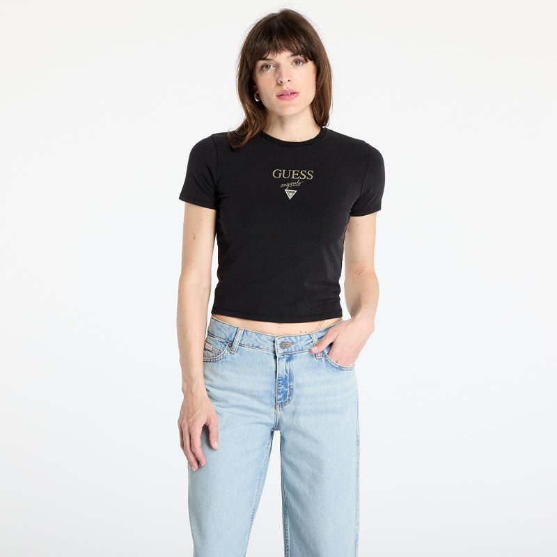 GUESS Originals Go Vintage Baker T-Shirt Jet Black Multi