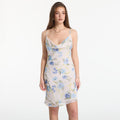 Sukienka GUESS Sl Linda Mini Slip Dress Ribbon Floral Print