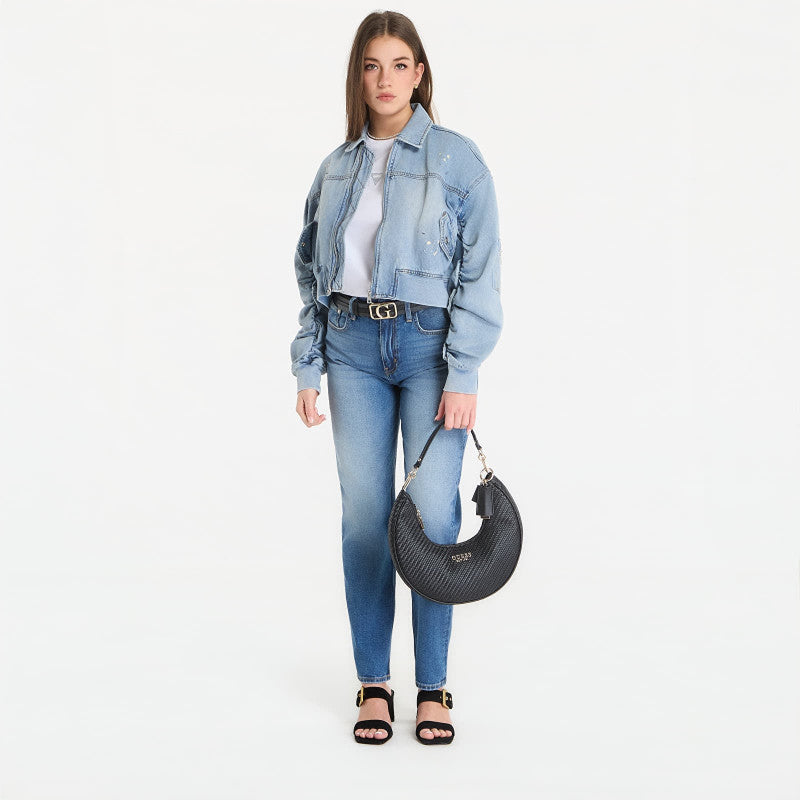 Guess Jeans Ls Anna Crop Bomber Jacket Cova