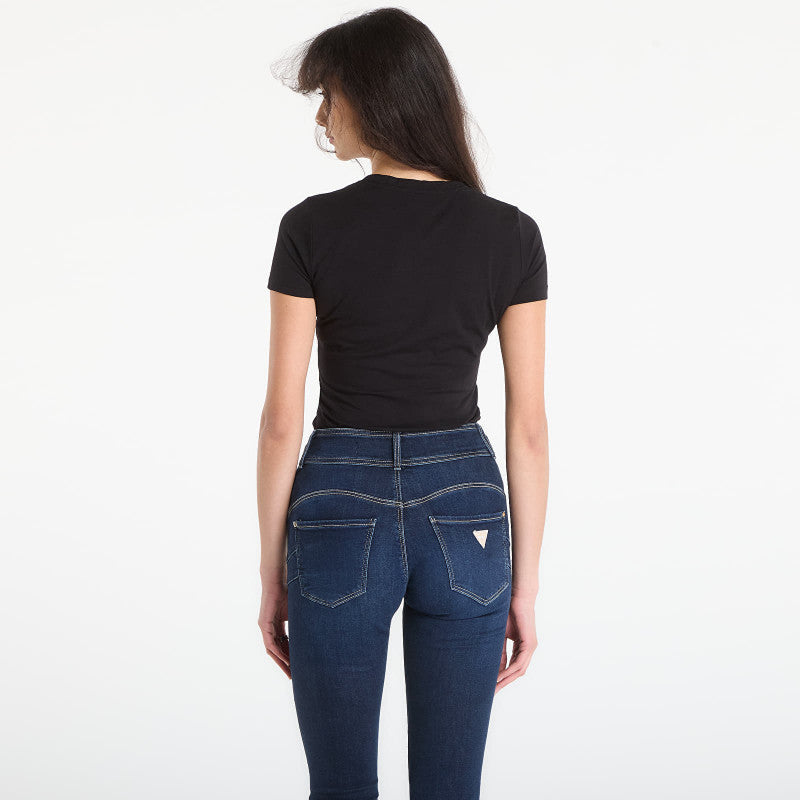 Guess Jeans Ss Cn Leo Triangle Tee Jet Black