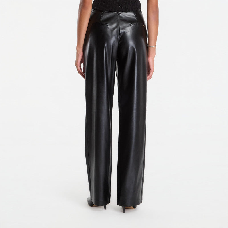 GUESS Zanita Perefct Pants Pu Jet Black