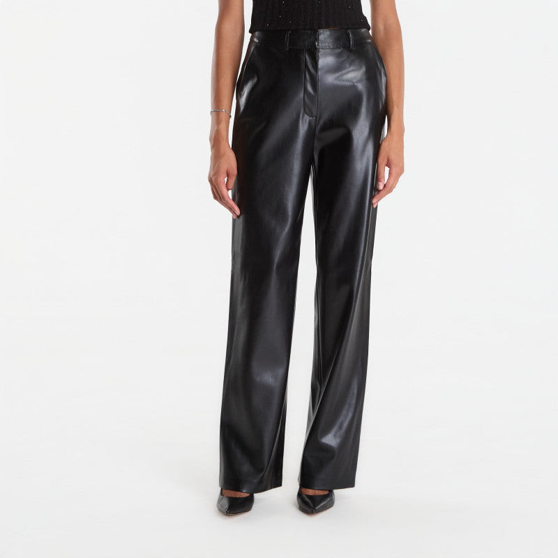 GUESS Zanita Perefct Pants Pu Jet Black