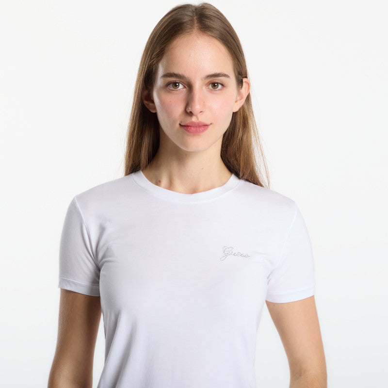 Guess Jeans New Ss Cn Mini Logo Tee Pure White