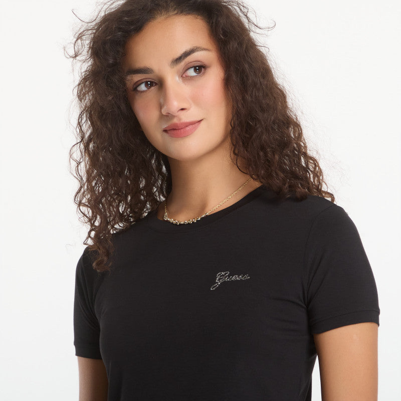 GUESS New Ss Cn Mini Logo Tee Jet Black