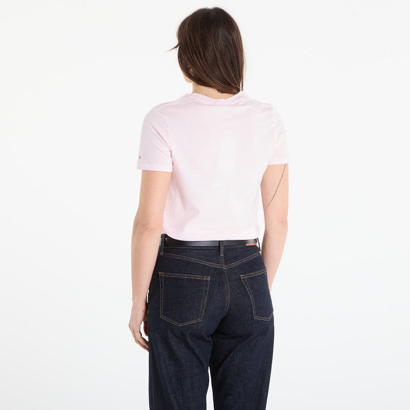 Tommy Hilfiger Reg Corp Logo C-Nk Ss Light Pink
