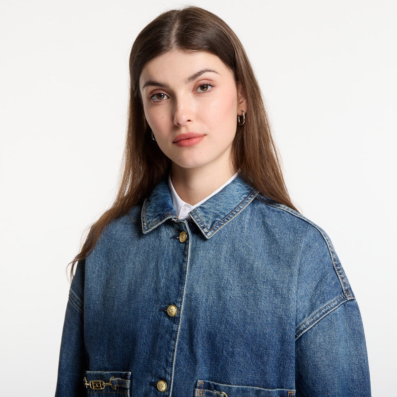 Tommy Hilfiger Cropped Jacket Cam Mid Cam Mid