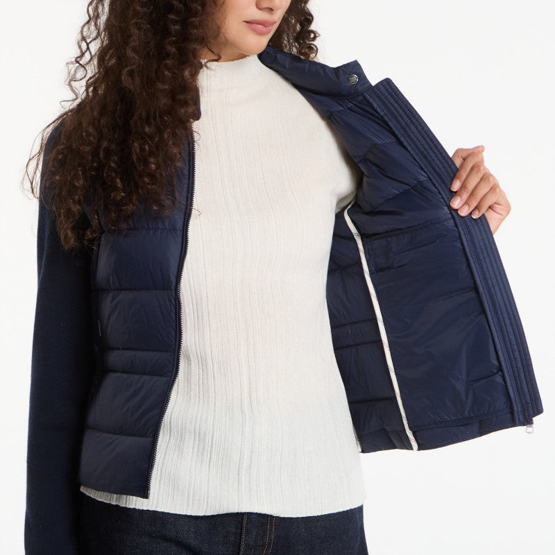 Tommy Hilfiger Lw Down Knit Mix Jacket Dark Night Navy