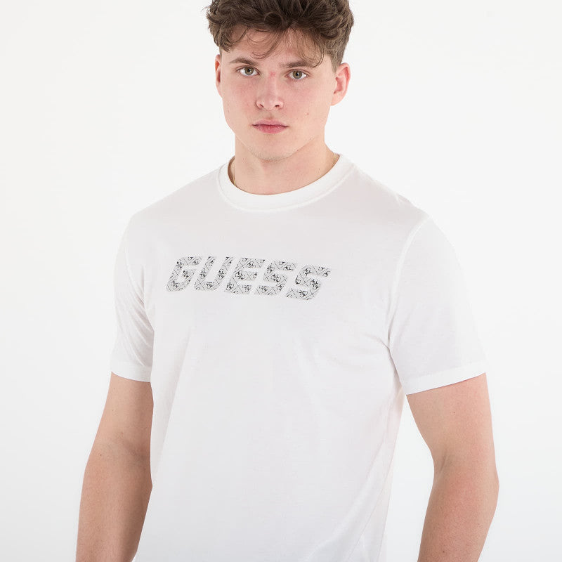 GUESS Maska Cn Ss T-Shirt Salt White